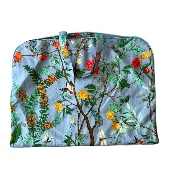 Authentic Gucci Tian Print Travel Garment Bag Blue Luxury Travel Accessory NEW - Picture 9 of 16